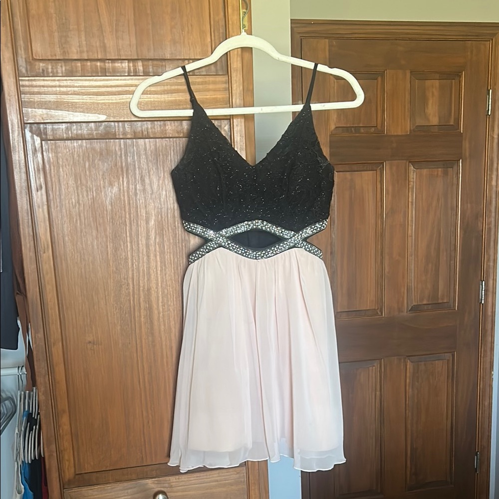 Speechless Black and Pink Mini Dress